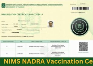 NIMS NADRA Vaccination Certificate online in Pakistan